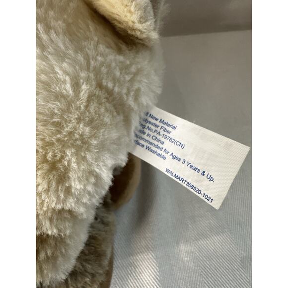 Fuzzy Lamb Llama Off White Stuffed Animal, Tan Plush 12” Tall - Picture 9 of 10